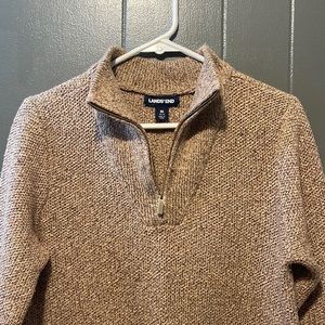 Lands End long brown sweater